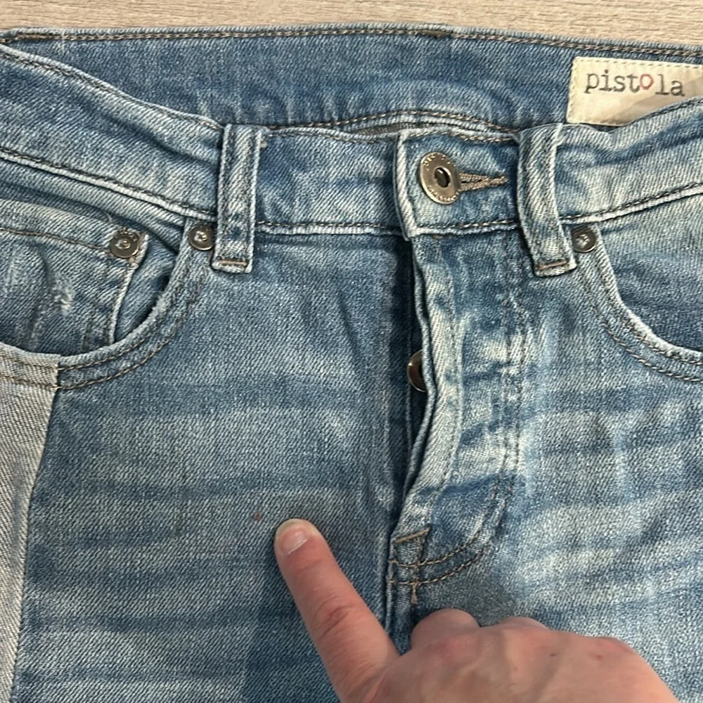 Pistola two tone Colorblock Denim Jeans size 24